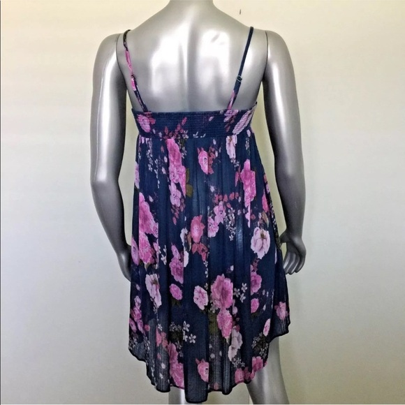 Free People Floral Tunic Top size XSmall Blue - Picture 8 of 15